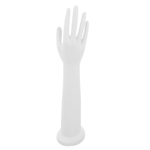 BUGUUYO Handmodell-requisiten Frauenhandmodell Anzeigen Handskulptur Schaufensterpuppenhand Zur Präsentation Tischschmuck-organizer Mannequin-hand Langhandmodell Weiß Pvc-kunststoff von BUGUUYO