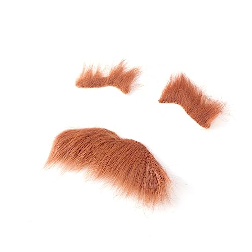 BUGUUYO Selbstklebendes Fake Augenbrauen und Bart für Halloween Kostüme Teiliges Moustache Kit für Cosplay Maskerade und Kostümpartys Perfekte Verkleidung Accessoires von BUGUUYO