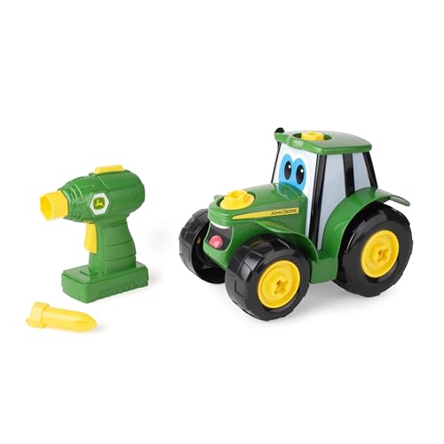 John Deere 46655 Bau-Ihr-Ihnen-Johnny-Traktor, Kinder Traktor zum Selbstbauen, Hochwertiger für Kinder ab 18 Monaten, Spielen und Sammeln, Spielzeugtraktor, ab 18 Monaten, Grüne von BUILD-A-BUDDY