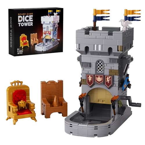 DND Würfelturm Würfeltablett Set Bausteine, Turm Bauset Horror Spielzeug Kompatibel mit Lego, Halloween Weihnachten Modell Geschenk für Spieler, Fans, Freunde, Alter 6+ (481pcs) von BUILDIFUL