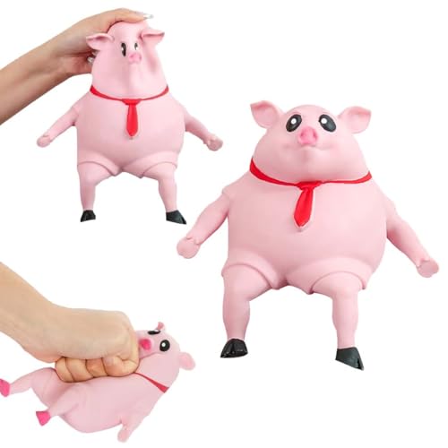 Anti Stress Schwein, Squishy Pig, Süßes Dekompressions Schwein, Rosa Piggy Squeeze Toy Antistress Schweinchen, Splash Piggy, Schweine Stressabbau Spielzeug, für Freizeit Unterhaltung Sensorik Autismus von BUKCYUE