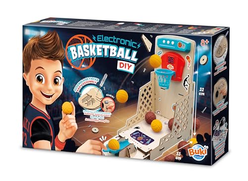 BUKI 2151 - Elektronischer Basketballkorb - DIY-Bausatz ab 8 Jahren – Ohne Löten montieren, 2 Spieler, 3 zusätzliche Geschicklichkeitsspiele enthalten – Maße 32×18×32 cm BUKI 2151 - Elektronischer Basketballkorb - DIY-Bausatz ab 8 Jahren – Ohne Löten montieren, 2 Spieler, 3 zusätzliche Geschicklichkeitsspiele enthalten – Maße 32×18×32 cm von BUKI France