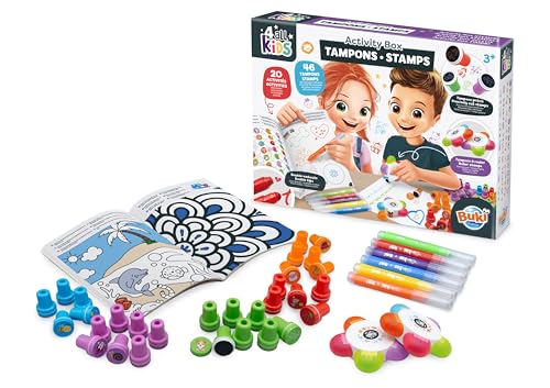 BUKI FK012 - Stempel-Set für Kinder ab 3 Jahren – 45+ Stempel mit Aktivitäten – Kreatives Bastelset BUKI FK012 - Stempel-Set für Kinder ab 3 Jahren – 45+ Stempel mit Aktivitäten – Kreatives Bastelset von BUKI France