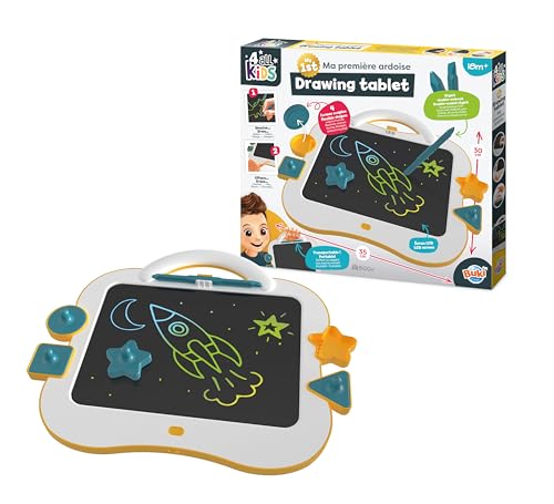 BUKI FK014 - Meine erste Maltafel ab 18 Monaten – Leichte Kinder Zeichentafel mit Griff, 4 Silikon-Stempeln, Multicolor-Bildschirm, 35x30 cm, nur 500 g BUKI FK014 - Meine erste Maltafel ab 18 Monaten – Leichte Kinder Zeichentafel mit Griff, 4 Silikon-Stempeln, Multicolor-Bildschirm, 35x30 cm, nur 500 g von BUKI France