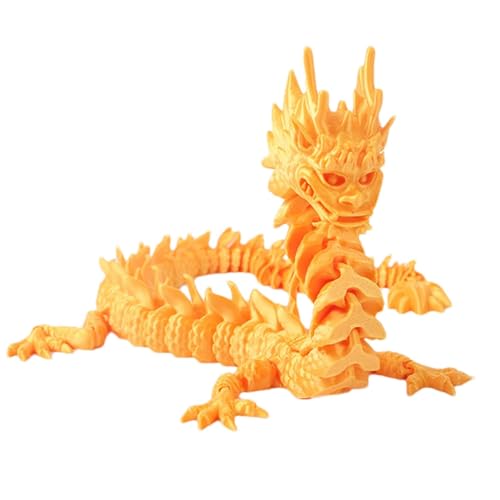 BUKISA 3D-gedrucktes Spielzeug,3D-Druck Drache | 13-Zoll-Gelenkgelenke 3D-Drachen - Osterkörbchenfüller, Drachenfigur, Flexibles Schreibtischspielzeug für die Osterparty von BUKISA