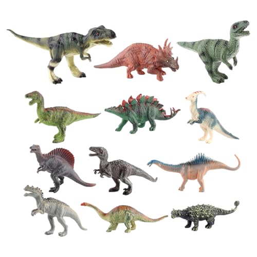 BUKISA Dino-Figuren,12 Stück Tierfigurenmodell | Verschiedene große pädagogische Dino-Figuren, Spielzeug für Kinder, Geburtstag, Urlaub, Party-Geschenke von BUKISA