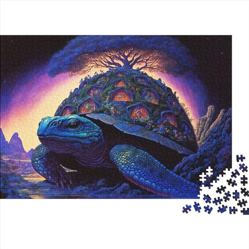 FantasyNaturSchildkrötenPuzzle 500 Teile für Erwachsene Puzzle für Erwachsene 500teiliges Puzzle Lernspiele 500 Teile (52 x 38 cm) von BUKISA