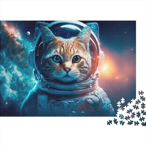 Puzzle „Schöne Katze im Weltraum“ 300 Teile für Erwachsene Puzzle für Erwachsene 300 Teile Lernspiele 300 Teile (40 x 28 cm) von BUKISA