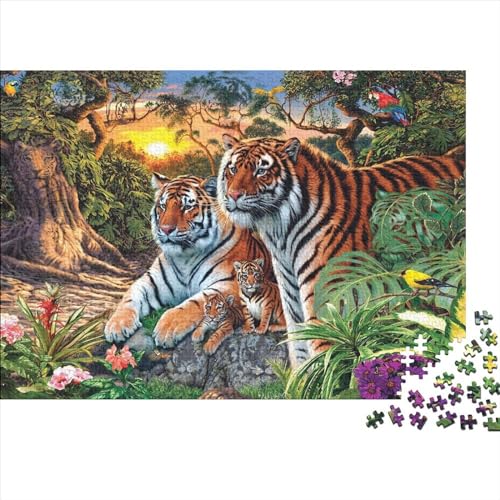 TigerPuzzle 500 Teile für Erwachsene Puzzle für Erwachsene 500 Teile Lernspiele 500 Teile (52 x 38 cm) von BUKISA