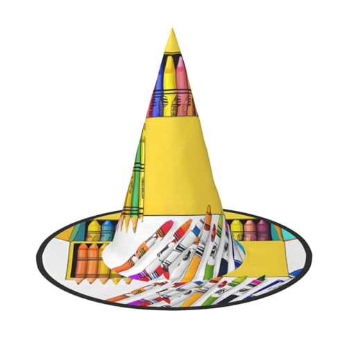 BULQAPZDF Niedliche Buntstifte Box Halloween Hexerhut Halloween Hexer Party Kostüm Zubehör BULQAPZDF Niedliche Buntstifte Box Halloween Hexerhut Halloween Hexer Party Kostüm Zubehör von BULQAPZDF