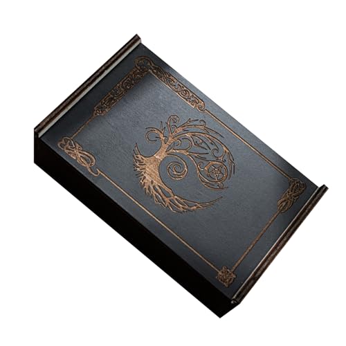 BUMMPI Aufbewahrungsbox Für Tarotkarten Aus Holz Push Pull Aufbewahrungsbox Für Tarotkarten Tragbarer Kartenbehälter Astrologie Schmuckkästchen von BUMMPI