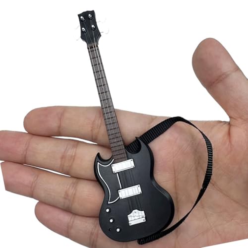 BUMMPI Miniatur Gitarren Figur Für 1/12 Puppenhäuser. Kleine Gitarren Modellfigur Tisch Display Puppenhäuser Zubehör von BUMMPI