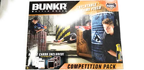 BUNKR BattleZone Inflatables Competition Pack (4 Stück) - Aufblasbare Barrieren für Nerf, Laser X, X-Shot und BoomCo - Für Kinder und Teenager - Schwarz von BUNKR Battle Zones