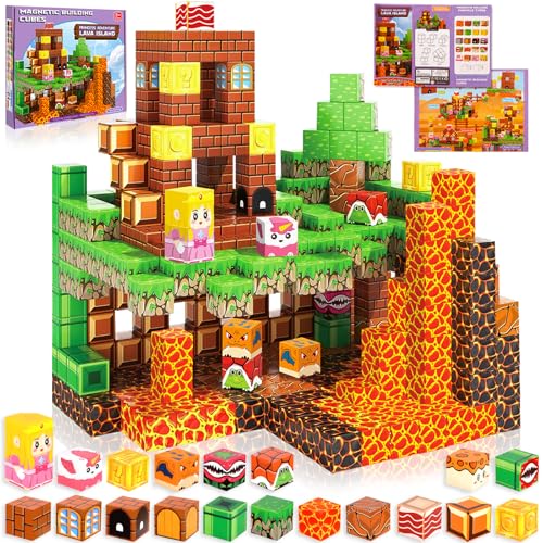 BUOAZR Magnetische Bausteine 100Pcs für Kinder ab 3+ Jahre Jungen Mädchen, Magnetische Bauwelt Spielzeug, STEM Magnetspiel Montessori Spielzeug BUOAZR Magnetische Bausteine 100Pcs für Kinder ab 3+ Jahre Jungen Mädchen, Magnetische Bauwelt Spielzeug, STEM Magnetspiel Montessori Spielzeug von BUOAZR