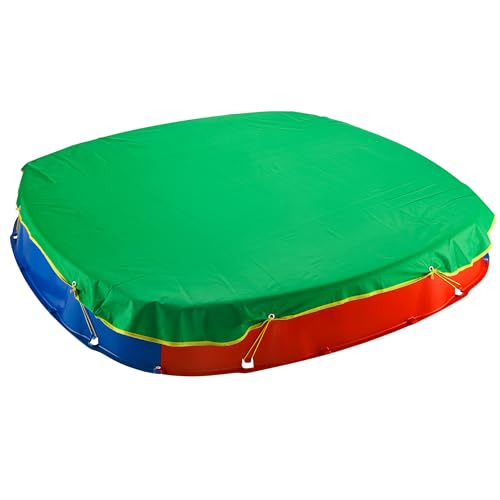 Buri Premium Sandkasten Kunststoff 150 x 150 x 20 cm Made in Germany Kinderspielzeug Garten buddeln Buddelkasten Kies Sand Spielen sehr stabil und robust absolut hochwertig (Abdeckplane) von BURI