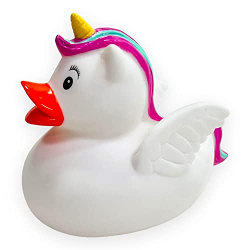 BUSDUGA 4099 Badeente –Einhorn – Quietscheentchen Alihorn- Badespielzeug 9,5x8,5x6,5cm von BUSDUGA