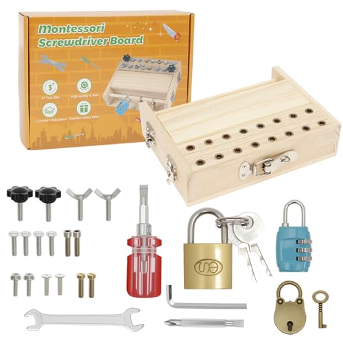 Holzschraubendreherplatine Spielzeug tragbarer Schraubendreher -Board Lernspielzeug Bildungsgeschenk für Reisen 3 bis 8 Jahre altes Kind Holzschraubendreherplatine Spielzeug tragbarer Schraubendreher -Board Lernspielzeug Bildungsgeschenk für Reisen 3 bis 8 Jahre altes Kind von BUTORY