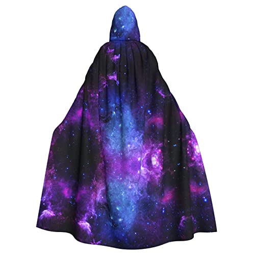 BUULOO Kapuzenmantel mit blauer Galaxie, leicht, für Erwachsene, für Halloween, Cosplay, Kostüme, Party-Dekoration, Umhang von BUULOO