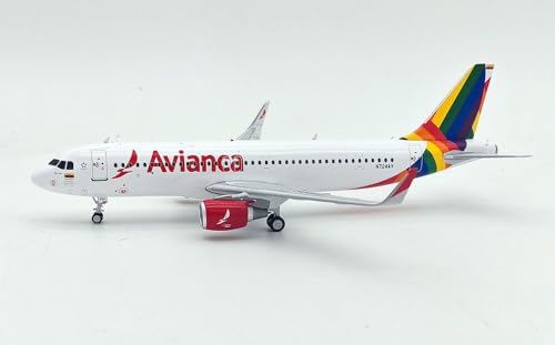 BUY GONE WORLD A320 AVIANCA RAINBOW REG: N724AV MIT STÄNDER von BUY GONE WORLD