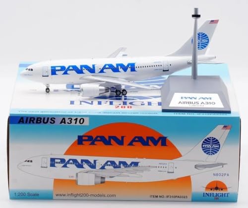 BUY GONE WORLD AIRBUS A310 PAN AM REG: N802PA MIT STÄNDER von BUY GONE WORLD