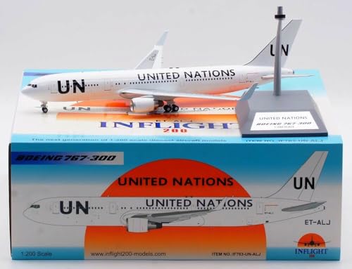 BUY GONE WORLD BOEING 767-300 UNITED NATIONS REG: ET-ALJ MIT STAND von BUY GONE WORLD