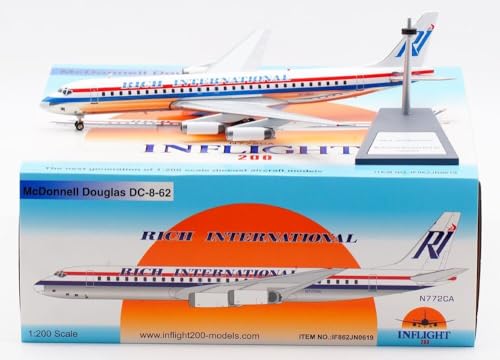 BUY GONE WORLD Douglas DC-8-62 Rich International Airways Reg: N772CA mit Ständer von BUY GONE WORLD