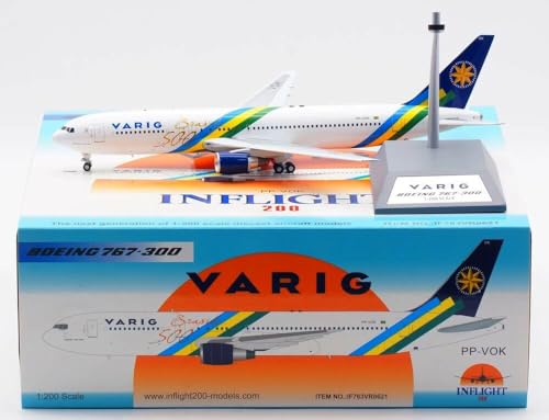 BUY GONE WORLD INFLIGHT 200 IF763VR0621 1/200 BOEING 767-300 VARIG REG: PP-VOK MIT STAND von BUY GONE WORLD