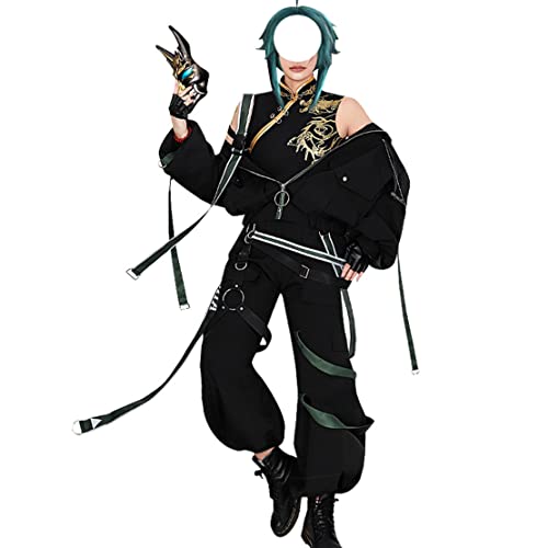 BVMPRS Xiao Cosplay Kostüm Werkzeug Outfit mit Accessoires Halloween,Black-XL von BVMPRS