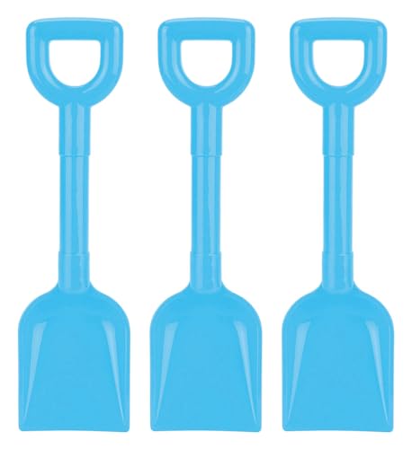 Kinder-Strandspaten, Kunststoff, klein, 24 cm, Blau, 3 Stück von BWG