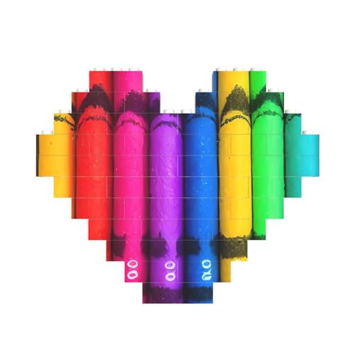 Farbige Buntstifte, Baustein-Puzzle, herzförmig, personalisiertes Bild, Puzzle, Foto-Puzzles für Erwachsene, 3D-Mikro-Bausteine für Heimdekoration, Steine-Set Farbige Buntstifte, Baustein-Puzzle, herzförmig, personalisiertes Bild, Puzzle, Foto-Puzzles für Erwachsene, 3D-Mikro-Bausteine für Heimdekoration, Steine-Set von BWLHJKE