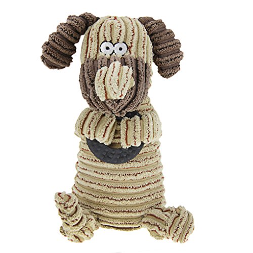 BXT Plüschspielzeug Tiere Sound Spielzeug Toy klein Hund Maus Bär AFFE Plüschtier mit Streifen als Geschenk Braun ca. 22cm* 9cm von BXT