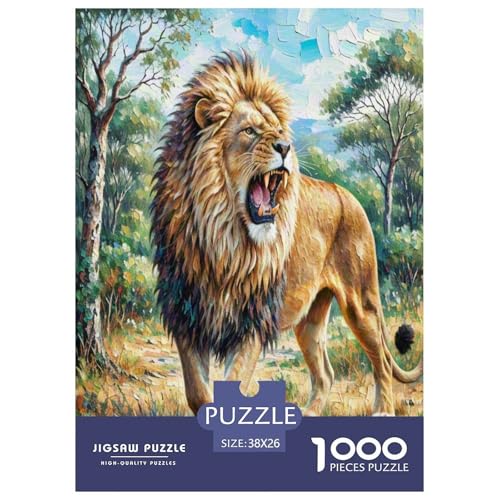 Afrikanischer Löwe Puzzle 1000-teilige Schwer Puzzle Spielzeug Pädagogisches Spiel Impossible Herausforderungsspielzeug Für Erwachsene Und Kinder Ab 12 Jahren 38x26cm/1000pcs Afrikanischer Löwe Puzzle 1000-teilige Schwer Puzzle Spielzeug Pädagogisches Spiel Impossible Herausforderungsspielzeug Für Erwachsene Und Kinder Ab 12 Jahren 38x26cm/1000pcs von BXYAFEKUD