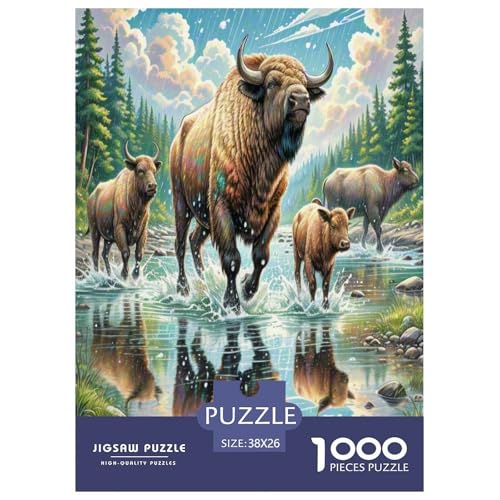 Amerikanischer Bison Puzzles 1000 Teile Schwer Puzzle Spielzeug Pädagogisches Spiel Impossible Herausforderungsspielzeug Für Erwachsene Und Kinder in Bewährter 38x26cm/1000pcs Amerikanischer Bison Puzzles 1000 Teile Schwer Puzzle Spielzeug Pädagogisches Spiel Impossible Herausforderungsspielzeug Für Erwachsene Und Kinder in Bewährter 38x26cm/1000pcs von BXYAFEKUD