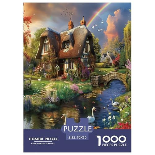Berghütte Puzzle 1000 Teile Schwer Puzzle Spielzeug Pädagogisches Spiel Impossible Herausforderung Spielzeug Für Erwachsene Kinder 70x50cm/1000pcs Berghütte Puzzle 1000 Teile Schwer Puzzle Spielzeug Pädagogisches Spiel Impossible Herausforderung Spielzeug Für Erwachsene Kinder 70x50cm/1000pcs von BXYAFEKUD