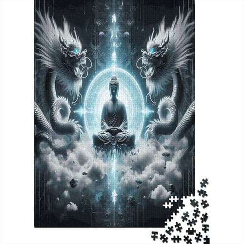 Buddha Statue Puzzle 1000 Teile Erwachsene Puzzles Für Erwachsene Klassische Puzzles 1000 Teile Erwachsene Puzzlespiel Schwer Pädagogisches Spielzeug Erwachsene Kinder Puzzel 1000pcs (75x50cm) von BXYAFEKUD