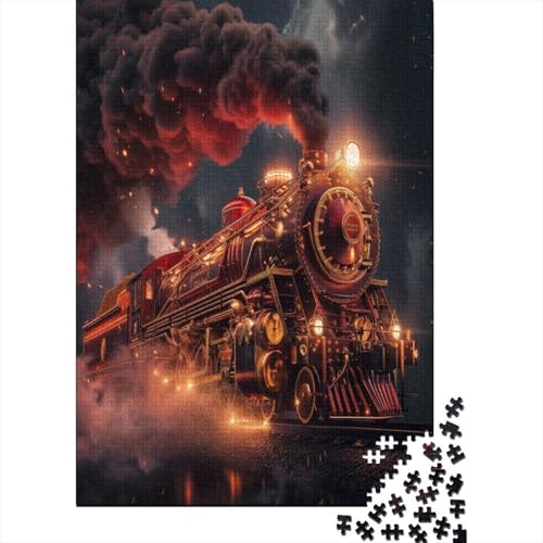 Dampfzug Puzzle 1000 Teile Erwachsene, Puzzlespiel Jigsaw Puzzles Erwachsenen Puzzlespiel Puzzel 1000pcs (75x50cm) von BXYAFEKUD