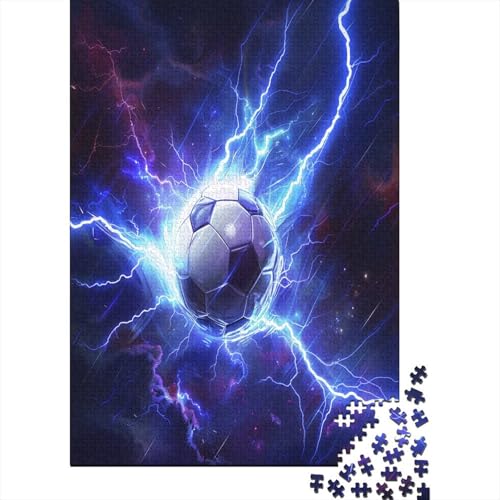 Fußball 1000 Stück Puzzles Für Erwachsene Teenager Stress Abbauen Familien-Puzzlespiel 1000-teiliges Puzzle Kinder Lernspiel Spielzeug Geschenk Puzzel 1000pcs (75x50cm) von BXYAFEKUD