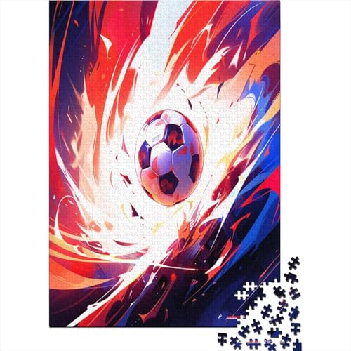 Fußball 1000 Stück Puzzles Für Erwachsene Teenager Stress Abbauen Familien-Puzzlespiel 1000-teiliges Puzzle Kinder Lernspiel Spielzeug Geschenk Puzzel 1000pcs (75x50cm) von BXYAFEKUD