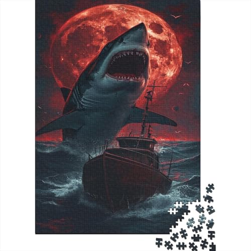 Great White Hai Puzzlespiel 1000 Teile Für Erwachsene, Einzigartige Kunstwerke Und Vorlage - Geburtstagsgeschenk - Spaßige Puzzles Mit Überraschung Von Puzzle in A Bag Puzzel 1000pcs (75x50cm) von BXYAFEKUD