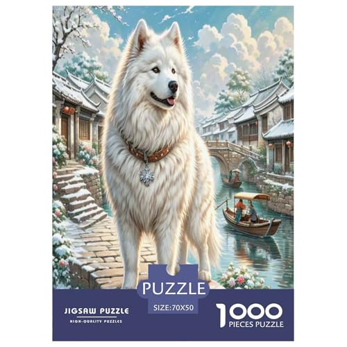 Samoyed Hund Puzzles 1000 Teile Schwer Puzzle Spielzeug Pädagogisches Spiel Impossible Herausforderung Spielzeug Für Erwachsene Und Kinder Ab 14 Jahren 70x50cm/1000pcs Samoyed Hund Puzzles 1000 Teile Schwer Puzzle Spielzeug Pädagogisches Spiel Impossible Herausforderung Spielzeug Für Erwachsene Und Kinder Ab 14 Jahren 70x50cm/1000pcs von BXYAFEKUD