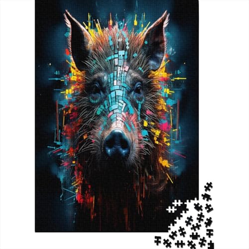 Schwein Puzzle 1000 Teile,Puzzle Für Erwachsene, Impossible Puzzle,Puzzle 1000 Puzzle Home DekoRatteion Puzzle,Erwachsenenpuzzle Puzzel 1000pcs (75x50cm) von BXYAFEKUD