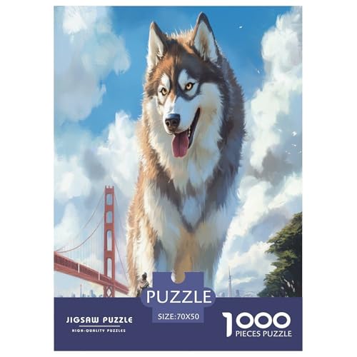 Sibirischer Husky Puzzles 1000 Teile Schwer Puzzle Spielzeug Lernspiel Impossible Herausforderung Spielzeug Für Erwachsene Kinder 70x50cm/1000pcs Sibirischer Husky Puzzles 1000 Teile Schwer Puzzle Spielzeug Lernspiel Impossible Herausforderung Spielzeug Für Erwachsene Kinder 70x50cm/1000pcs von BXYAFEKUD