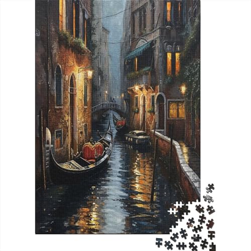 Venice Water Stadt 1000 Teile,Impossible Puzzle,GesKükenlichkeitsspiel Für Die Ganze Familie, Erwachsenen Puzzlespiel Puzzel 1000pcs (75x50cm) von BXYAFEKUD