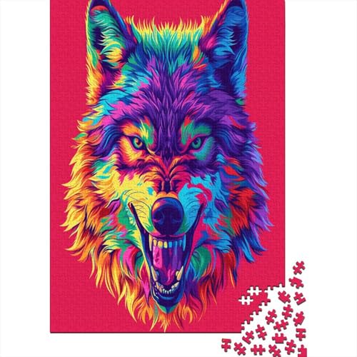 Wolf Puzzle 1000 Teile Erwachsene Puzzles Für Erwachsene Klassische Puzzles 1000 Teile Erwachsene Puzzlespiel Schwer Pädagogisches Spielzeug Erwachsene Kinder Puzzel 1000pcs (75x50cm) von BXYAFEKUD