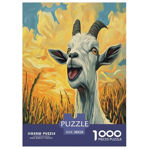 Ziege Puzzle 1000-teilige Schwer Puzzle Spielzeug Pädagogisches Spiel Impossible Herausforderungsspielzeug Für Erwachsene Und Kinder Ab 12 Jahren 38x26cm/1000pcs Ziege Puzzle 1000-teilige Schwer Puzzle Spielzeug Pädagogisches Spiel Impossible Herausforderungsspielzeug Für Erwachsene Und Kinder Ab 12 Jahren 38x26cm/1000pcs von BXYAFEKUD