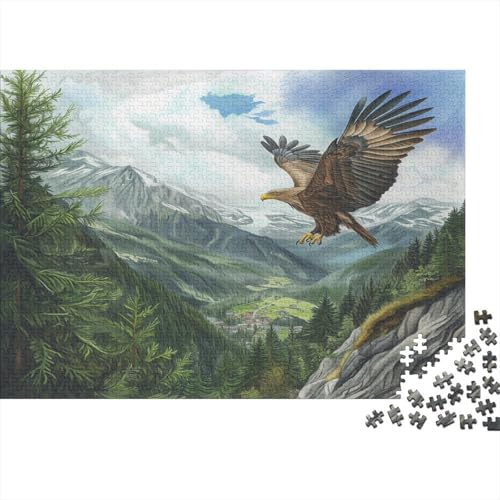 Adler Puzzle 1000 Teile Erwachsene Puzzles Für Erwachsene Klassische Puzzles 1000 Teile Erwachsene Puzzlespiel Schwer Pädagogisches Spielzeug Erwachsene Kinder Puzzel 1000pcs (75x50cm) von BXZBEXGHD