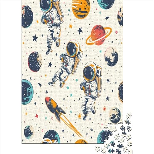 Cartoon Astronaut Puzzle 1000 Teile, Erwachsene, Klassische Puzzle, Impossible Puzzle,Geschicklichkeitsspiel Für Die Ganze Familie Erwachsenenpuzzle Ab 14 Jahren Puzzel 1000pcs (75x50cm) von BXZBEXGHD