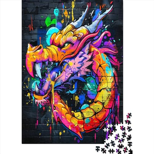 Drache 1000 Teile, Impossible Puzzle,GesKükenlichkeitsspiel Für Die Ganze Familie, Erwachsenenpuzzle Ab 14 Jahren Puzzel 1000pcs (75x50cm) von BXZBEXGHD