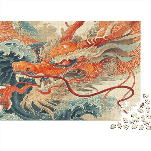 Drache 1000 Teile Puzzle Für Erwachsene, Hochwertige Recycelbare MateriAußerirdische Und Druck Puzzlespiel, Familienspiel, Geschenk Für Liebhaber Oder Freunde Puzzel 1000pcs (75x50cm) von BXZBEXGHD