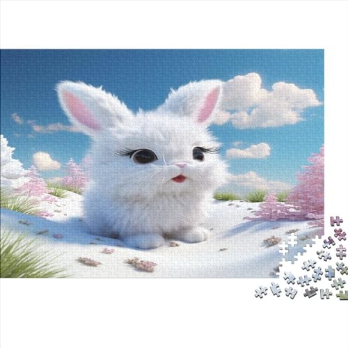 Kaninchen Puzzle 1000 Teile,Puzzle Für Erwachsene, Impossible Puzzle, GesKükenlichkeitsspiel Für Die Ganze Familie,Puzzle Farbenfrohes,Puzzle-Geschenk,RaumdekoRatteion Puzzel 1000pcs (75x50cm) von BXZBEXGHD